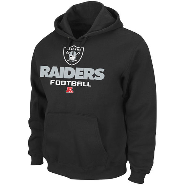 Men Oakland Raiders Majestic Critical Victory V Pullover Hoodie